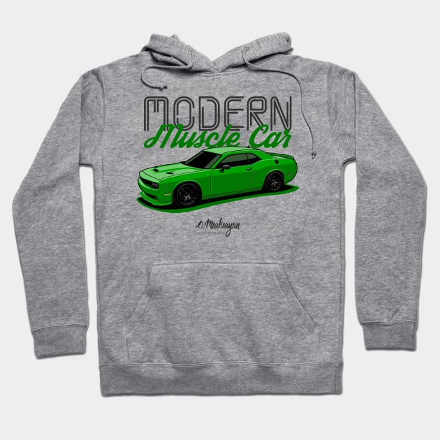 Dodge Challenger Hoodie by Markaryan